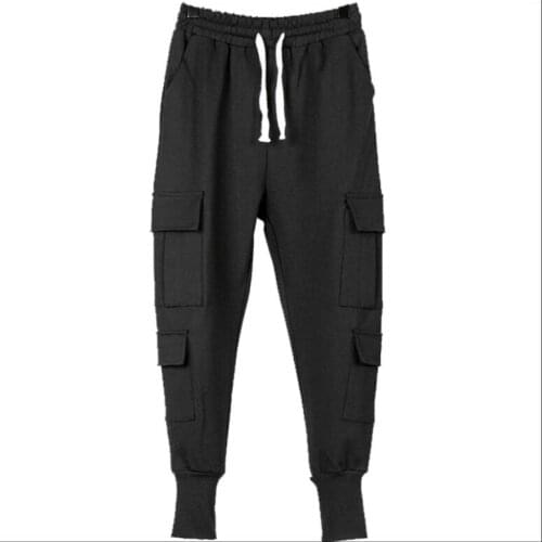 27-45 2020 New Mens Hair Stylist Drawstring big pocket casual work dress Leggings slim Leggings plus size costumes