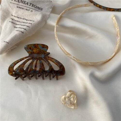 Women Vintage Acetate Headband 2021 Lady New Love Hairpin Girl Casual Hair Accessories