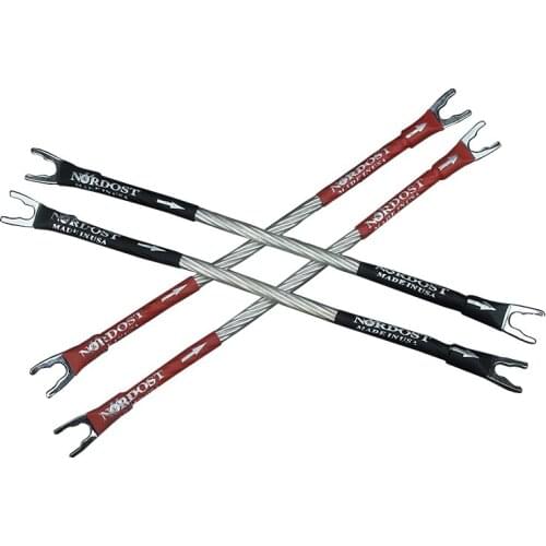 Odin Silver Plated Jumper Cables y spade to spade plug Bridge Jumper Audio cable