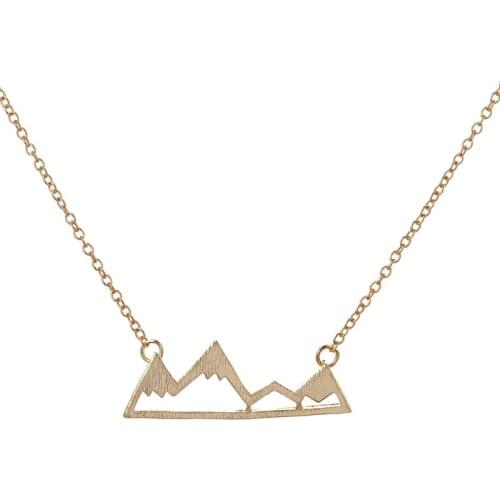 Oly2u 2021 New Dainty Snowy Mountain Top Necklaces for Women Snowcap Mountain Jewelry Necklace Christmas Gifts -N181