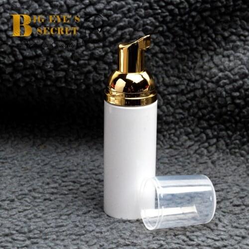 Makeup 50ml Pressed Pump Refillable Bottles golden Lotion Bottle Water cosmetic spray bottle customize logo cleaner tools