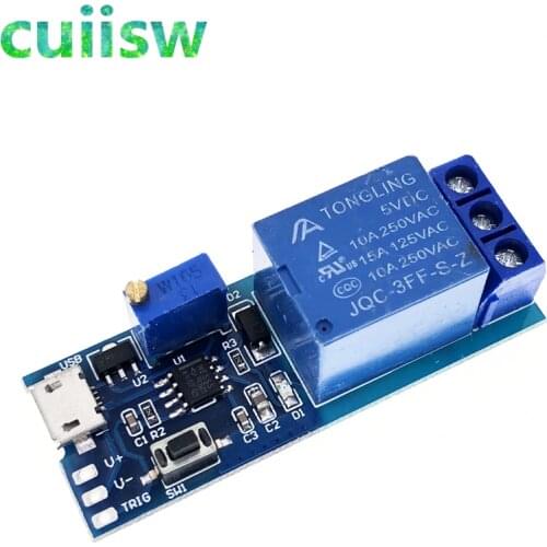 Smart Electronics 5V-30V Micro USB Power Adjustable Delay Relay Timer Control Module Trigger Delay Switch