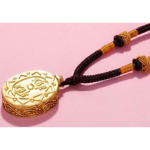 Tibetan Nepal Prayer Round Handmade Pendant Pure Copper Gawu Boxes Collections