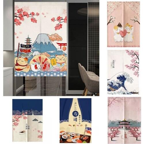 Japanese Cloth Curtain Bedroom Shower Half Panel Curtain Home Decoration Blackout Curtain