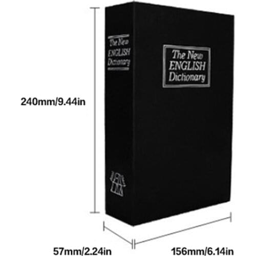 Security Book Safe Box Case Simulation Lock Cash Money Jewelry Cabinet Secret Storage Decoration Holder Classic Book