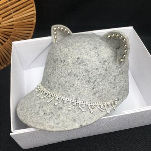 For somebody elses original cute cat ears female equestrian cap wool of baseball cap melting reduction age cap line