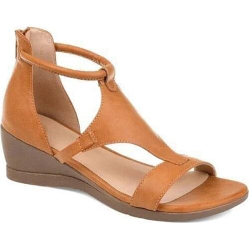 Slope sandals womens size Roman style 2021 new high heels in Europe and America