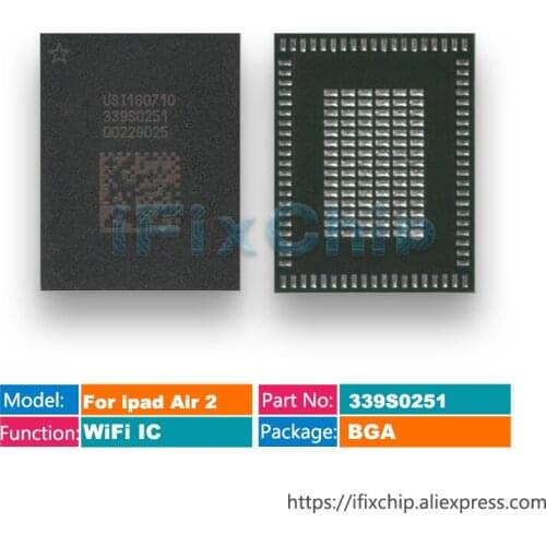 1-10pcs/lot 339S0251 For ipad air 2 for ipad 6 wifi ic A1566 (only for wifi version) tested work U7500