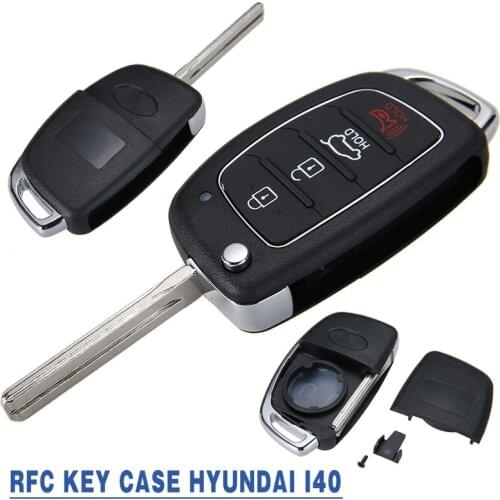 1pcs 4 Buttons Flip Key Case Car Key Replacement Smart Remote Car Key Fob Shell For Hyundai I40