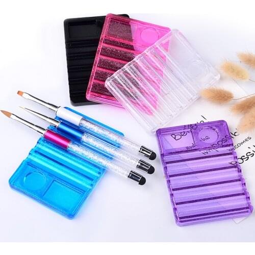 Artlalic 1pc Plastic Nail Art Brush Penholder Display 4 Colors New Nails Tools for UV Polish Gel Brush Decoration Pen Carrier