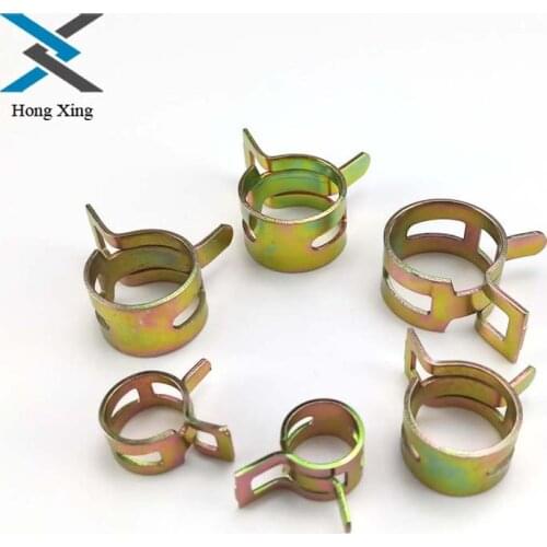 10Pcs 6-20mm Spring Band Type Fuel Vacuum Hose Silicone Pipe Tube Clamp Clip Steel Zinc Plated Clamps