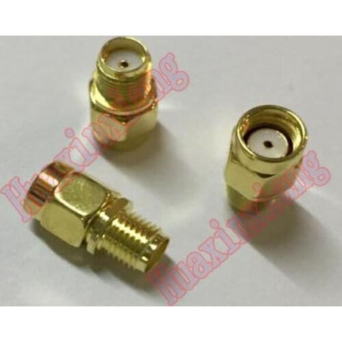 10PCS/Lot SMA Male Plug to SMA Female Plug RF Coaxial antenna Adapter connector inner hole