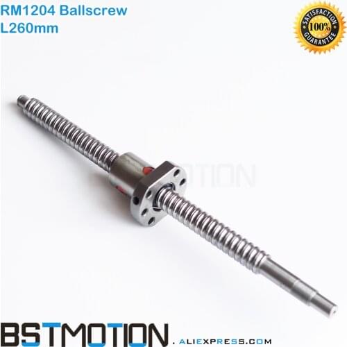 1204 Ballscrew 260mm with SFU1204 ballnut in Standard end machning