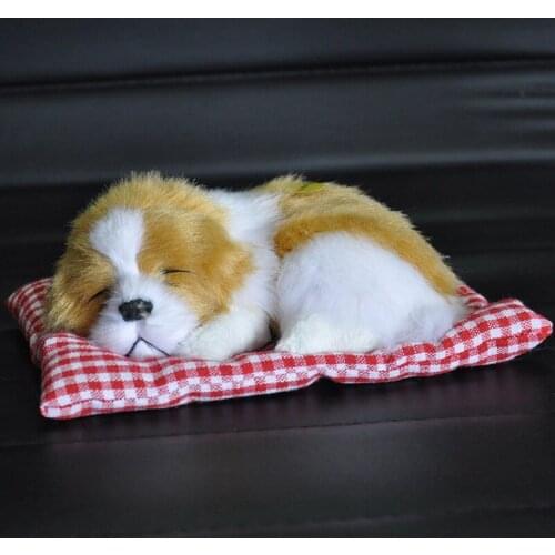 2020 Stuffed Baby Toys Lovely Simulation Animal Doll Plush Sleeping Dogs Toy with Sound Kids Toy Decorations Birthday Gift
