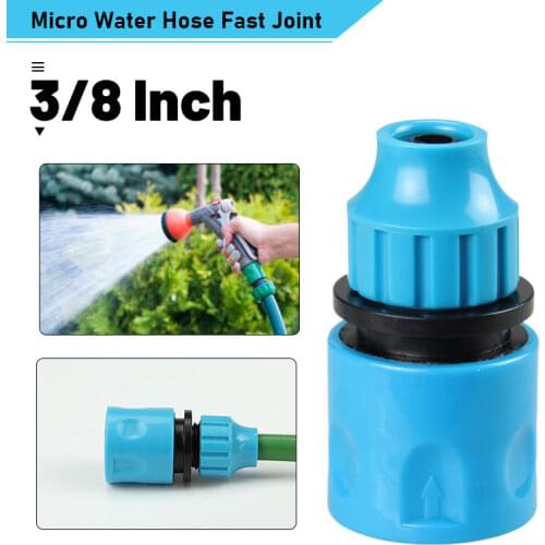 3/8 Inch Garden Micro Water Hose Fast Joint Plastic Connector Fitting Water Hose Quick Connector