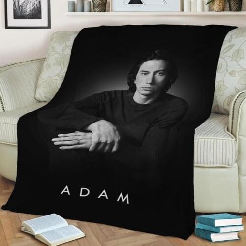 Adam Driver 3D Print Plush Blanket Throw On Sofa Home Decor Soft Warmth Washable Nap Blanket Dropshipping