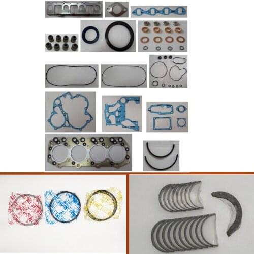 4JC1 engine complete overhaul full gasket set kit main crankshaft connecting conrod con rod bearing piston ring for ISUZU parts