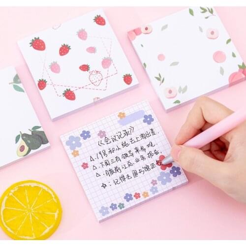 6 Pcs South Korea Ins Small Flower Note Book Girl Heart Convenience N Times Post Students Can Stick Message Stickers