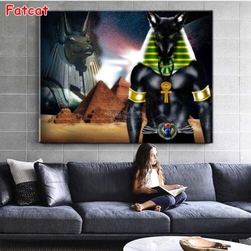 3d DIY Diamond Painting Egyptian Mythology mosaic cross stitch Mummy 5D Embroidery diamond Full Round/Square Drill Art, PP1634