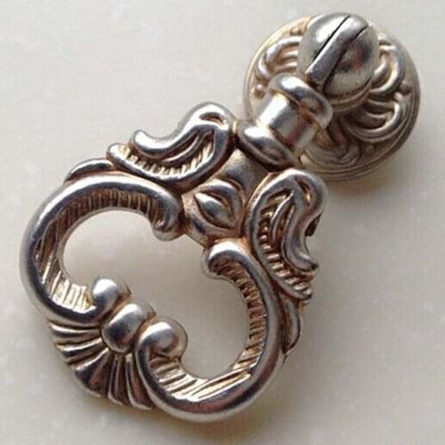 Free shipping Drawer knob pull Dresser knob Antique silver kitchen cabinet pulls Furniture hardware handles Cupboard shaky knobs