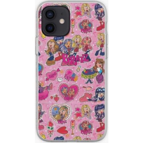 Bratz Doll Collage Y2K Phone Case for iPhone 11 12 13 Pro Max Mini 6 6S 7 8 Plus X XS XR Max 5 5S SE Print Flower Cover TPU