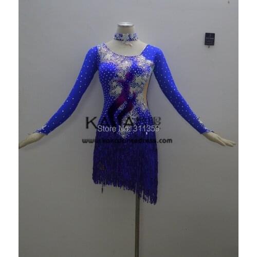 Hot Sales!KAKA-L140250,Women Dance Wear,Girls Fringe Latin Dress,Salsa Dress Tango Samba Rumba Chacha Dress,Latin Dance