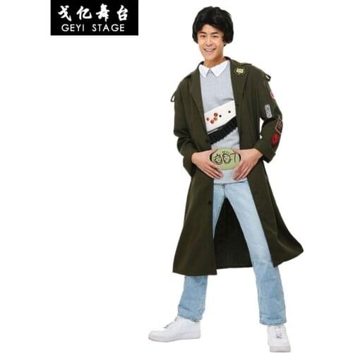Halloween Carnival Uniforms Mens Jacket Suit Army Green Coat The Goonies Cosplay Costume 2020 New Mens Steampunk Coats