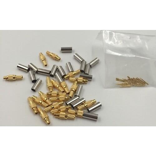 Hot Factory Direct Wholesale 10pcs Connector MMCX male plug crimp RG174 RG316 LMR100 cable straight