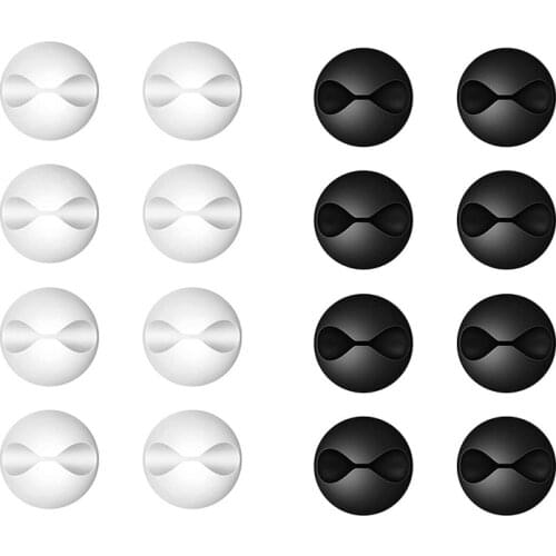 Desktop Cable Organizer, Data Cable Holder, Wire Clamp, 8 Pieces, Cable Clamp, Self-Adhesive Wire Rack, Wire Clamp