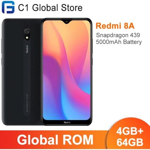 Original Xiaomi Redmi 8A 8 A 4GB RAM 64GB ROM Mobile Phone Snapdragon 439 Octa Core 6.22" 5000mAh 12MP Camera Smartphone Type-C