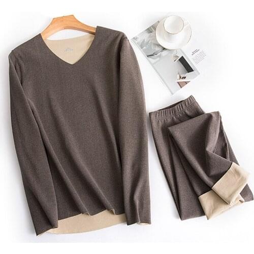 High Quality Men Pajamas Suit Plus Size 3XL 4XL Sleepwear Nightwear V-Neck Keep Warm Homewear Thin Male Pijamas Pyjamas Set