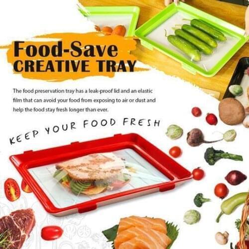 Creative Food Preservation Tray Tray Fresh Keeping Fresh Spacer Organizer Food Preservate Refrigerator Food Storage