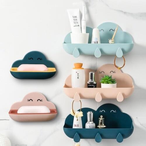 Bathroom Towel Shelf Wall Mounted Shampoo Rack With Towel Bar Kitchen Storage Bathroom Accessories ToothBrush Cup Storage Rack