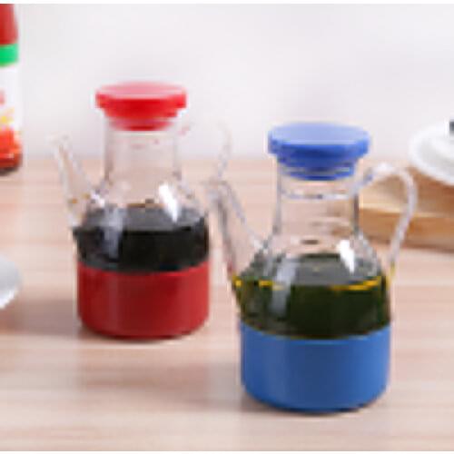 Transparent Gravy Boats Leakproof Oil Can Bottle Condiment Dispenser Plastic Soy Sauce Vinegar Container Pot Kitchen Cruet