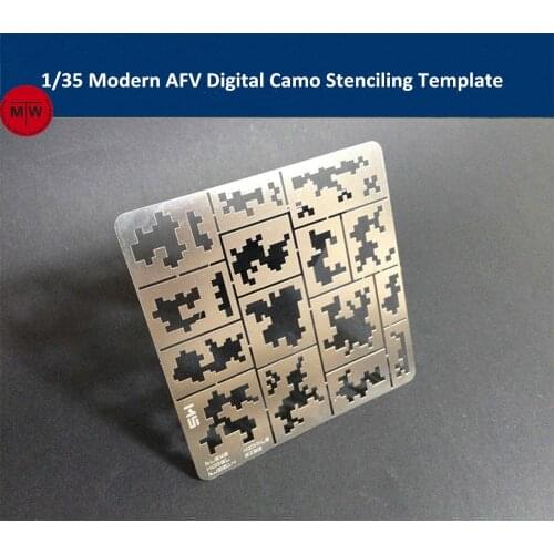 1/35 Scale Modern AFV City Digital Camo Stenciling Template Leakage Spray Model Building Tools AJ0014