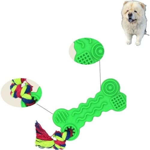 Pet Dog Chew Toys Rubber Bone Toy Aggressive Chewers Dog Toothbrush Doggy Puppy Dental Care For Dog Pet Accessories