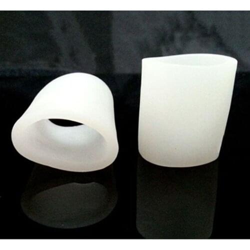 1Pair =2Pcs White Silicone Gel Toe Separators Stretchers New Tube Shaped Bunion Protector Blister Hallux Valgus Pain Relief