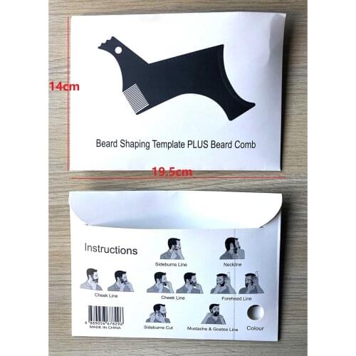 5 in 1 Mustache Beard Shaping Tool Template Comb Guide Kit EASY TO USE