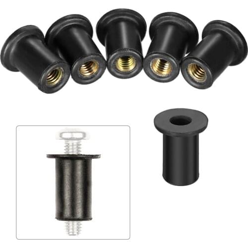 6pcs M4/M5/M6 Rubber Well Nuts Kayak Accessories Blind Fastener Rivet Fishing Kayak Accessories Jack Nuts Windscreen Wellnuts