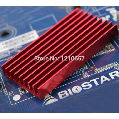 5 pieces lot 60x30x8mm RED Bitfury Aluminum Heatsink Radiator Cooler For USB ASIC Bitcoin Miner