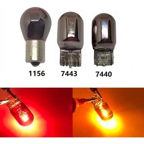 1pcs PY21W S25 BAU15S P21W BA15S 1156 Silver / Chrome Amber 7440 7443 red 12V 21W Car Tail Lamp Stop lamp turn signal light
