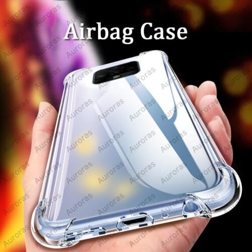 Auroras Case For TECNO Camon 16Premier Soft Silicone Luxury Clear Transparent Airbag Cover For Tecno Camon 16 Premier Case