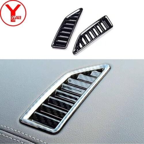 FOR FORD RANGER EVEREST 2015-2018 Interior Decoration Air Conditioning Dashboard Vent Cover Car Accessories Carbon Fiber Cover