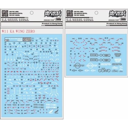 W11 MG 1/100 EW KA WING ZERO Gundam Water sticker Decal Action Figure Assemble Model Toys