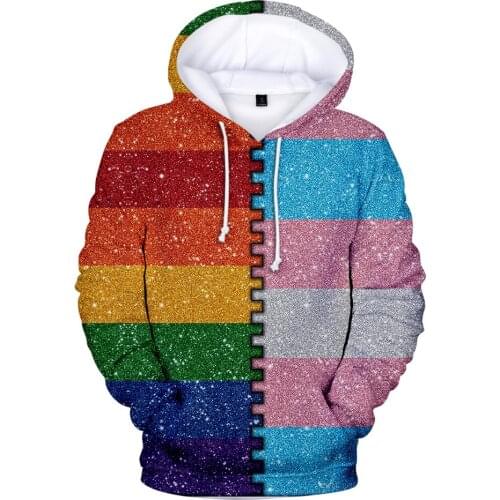Lgbt 3D Hoodies Men/women Fashion Hip Hop Harajuku Plus Size Autumn and winter Keep warm 3D Mens Hoodies and Sweatshirt