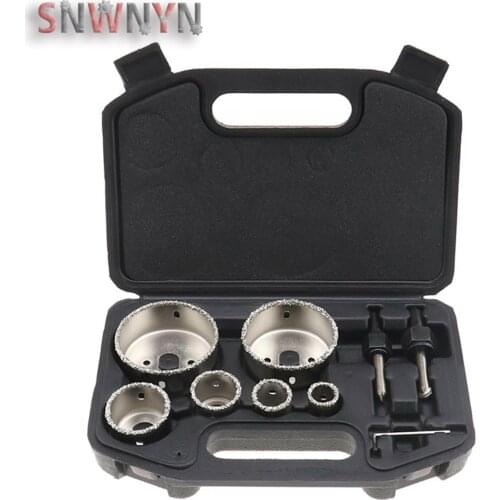 9pcs 22mm-73mm Diamond Coated Drill Bit Set Tile Marble Glass Ceramic Hole Saw Drilling Bits Power Tools