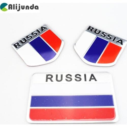 High quality Russia car sticker 3d flag logo, Label sticker accessories for Suzuki SX4 SWIFT Alto Liane Grand Vitara,car sticker