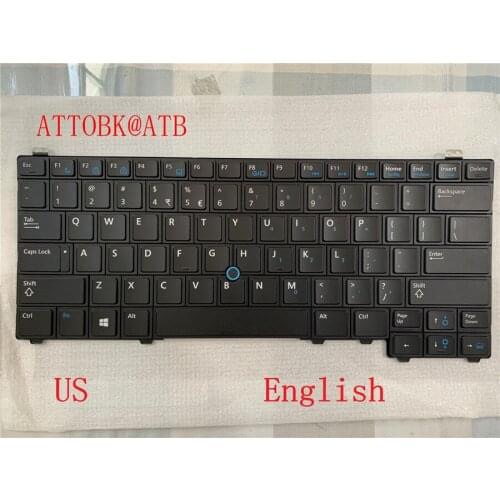 New BR/UK Keyboard For DELL Latitude E5440 Y4H14 laptop Keyboard Brazilian/ENGLIASH With Mouse Pointer Backlit Black
