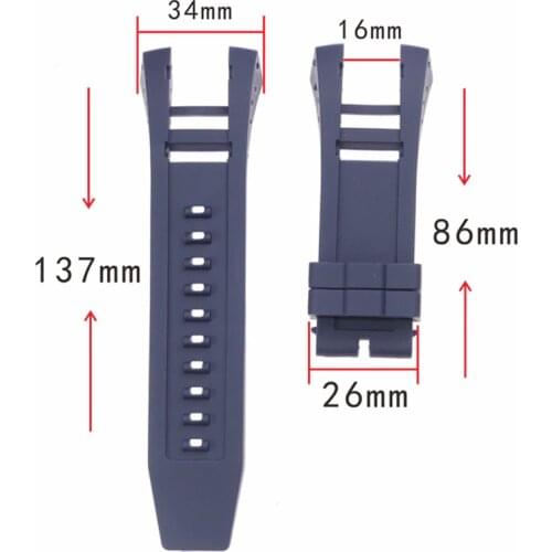 Watch accessories 34mm mens and womens sports watch strap For INVICTA watch Invera Russian diver rubber silicone strap