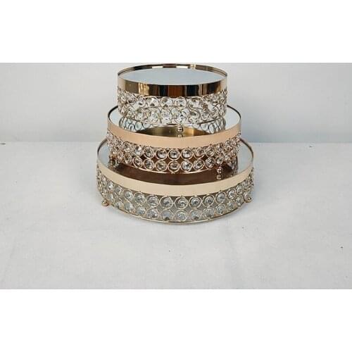 Crystal gold Cake Stand Dessert Holder Wedding Party Birthday Tea Cake Stand